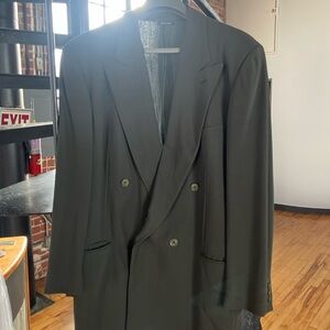 Giorgio Armani black label olive green suit
